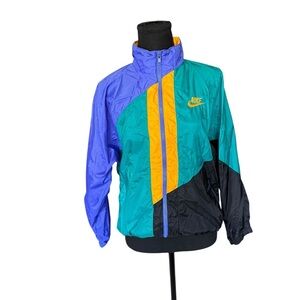 Vintage Nike Colorblock Windbreaker L (Y14/16) fits Womens XS/S Y2K Retro 90s M